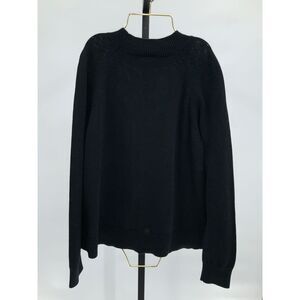 Quince Women 100% Organic Cotton Mockneck Sweater Black S